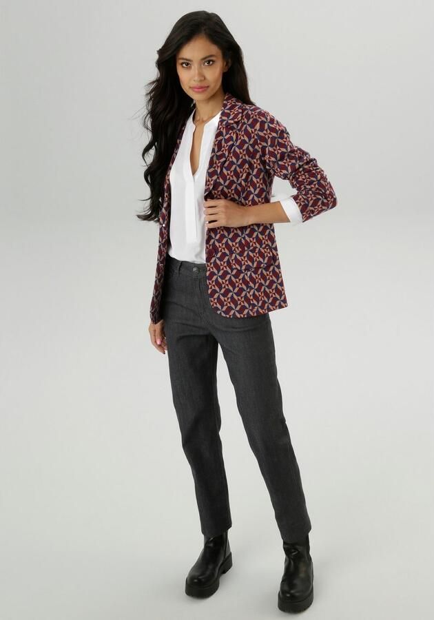 Aniston SELECTED Korte blazer in trendy jacquard-kwaliteit nieuwe collectie - Foto 5