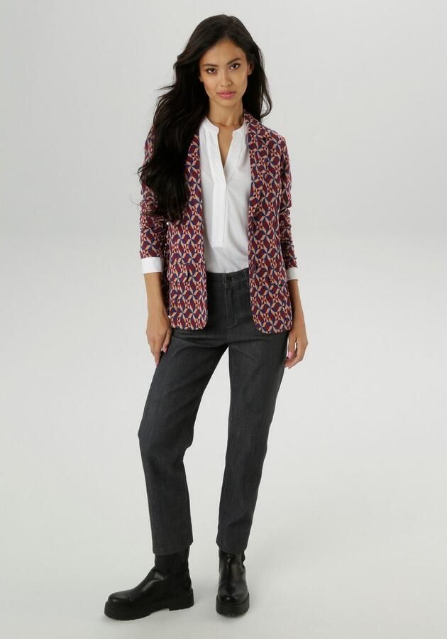 Aniston SELECTED Korte blazer in trendy jacquard-kwaliteit nieuwe collectie - Foto 6