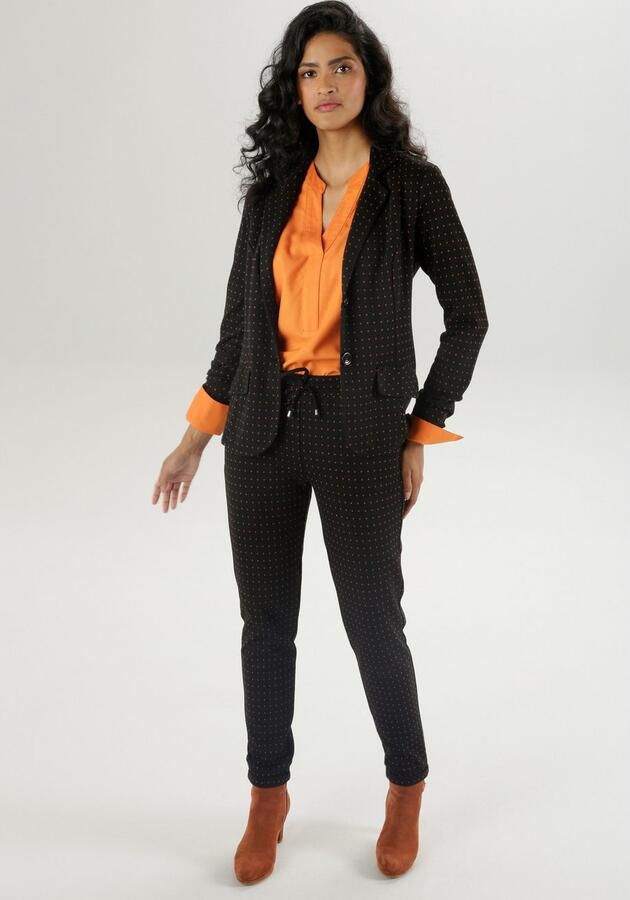 Aniston SELECTED Korte blazer met kleine vierkantjes - Foto 6