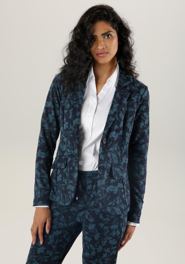 Aniston SELECTED Korte blazer met kleurharmonisch jacquard-bloemenmotief - Foto 8