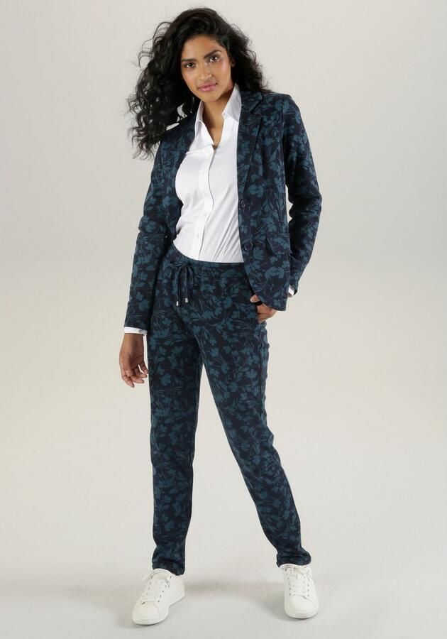 Aniston SELECTED Korte blazer met kleurharmonisch jacquard-bloemenmotief - Foto 6