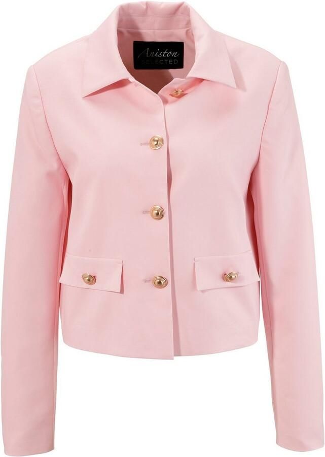 Aniston SELECTED Korte blazer met roségoudkleurige knopen