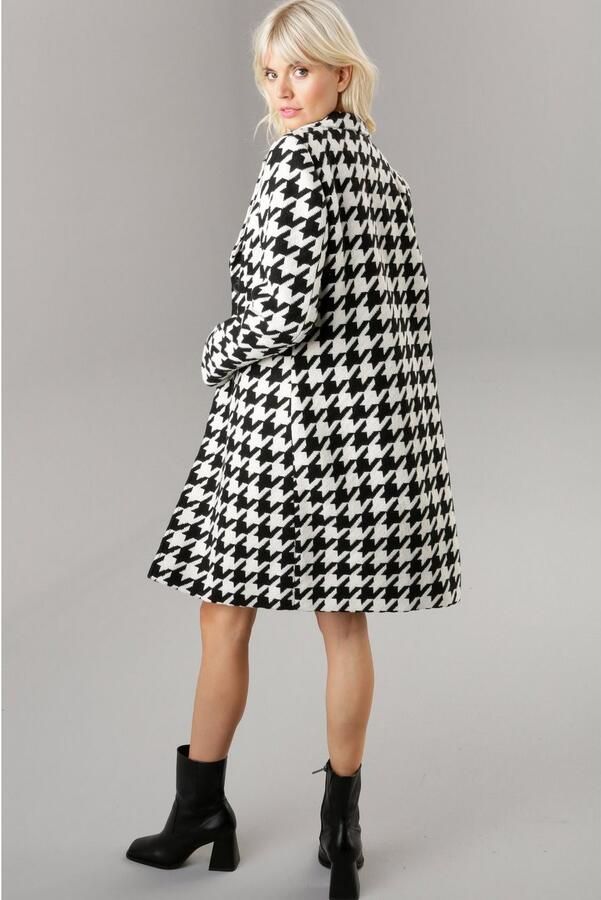 Aniston SELECTED Korte jas met trendy houndstooth patroon - Foto 4