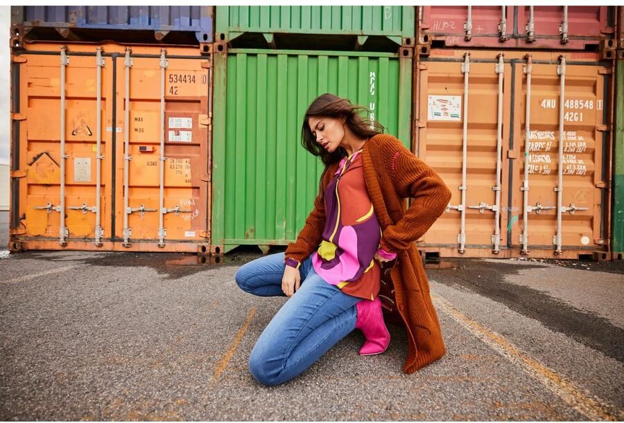 Aniston SELECTED Lang vest met ajourbreisel - Foto 3