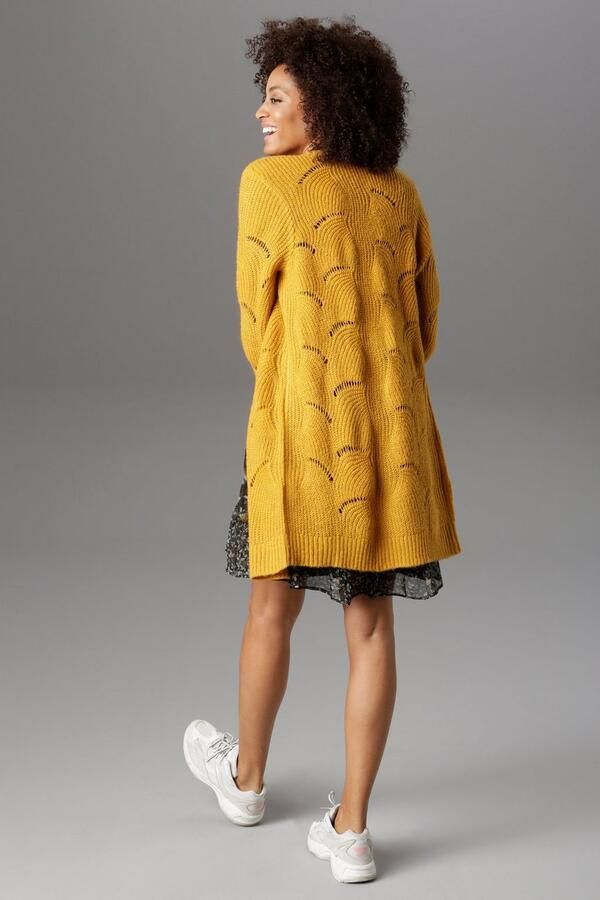 Aniston SELECTED Lang vest met ajourbreisel - Foto 6