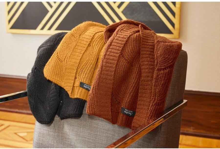 Aniston SELECTED Lang vest met ajourbreisel