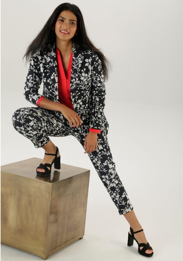 Aniston SELECTED Lange blazer met abstracte bloemige patroon - Foto 3