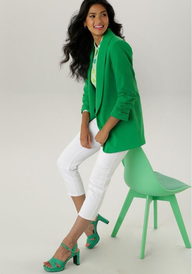 Aniston SELECTED Lange blazer met modieuze reverskraag en geraffineerde mouwen - Foto 2