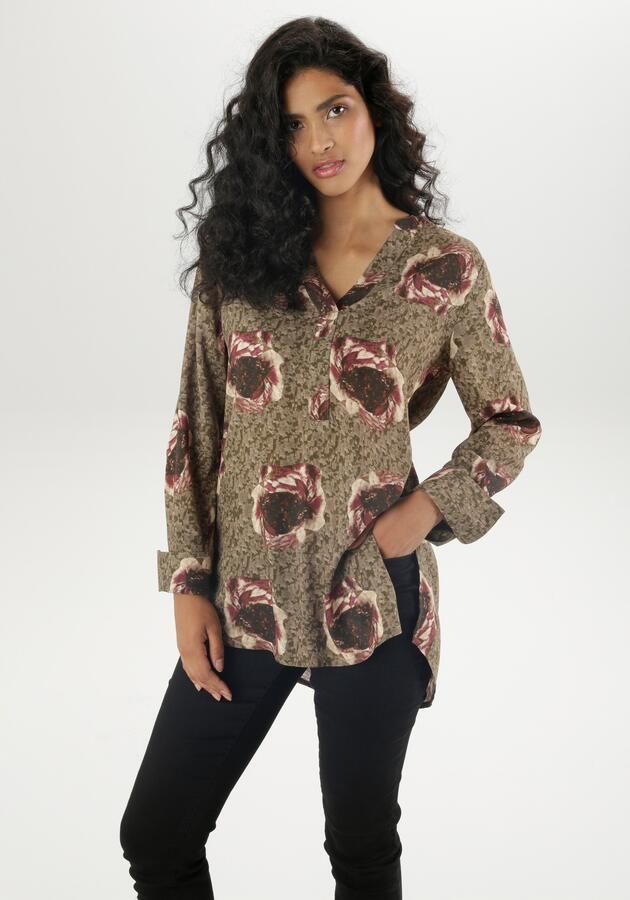 Aniston SELECTED Lange blouse met asymmetrische snit: achter langer dan voor - Foto 7