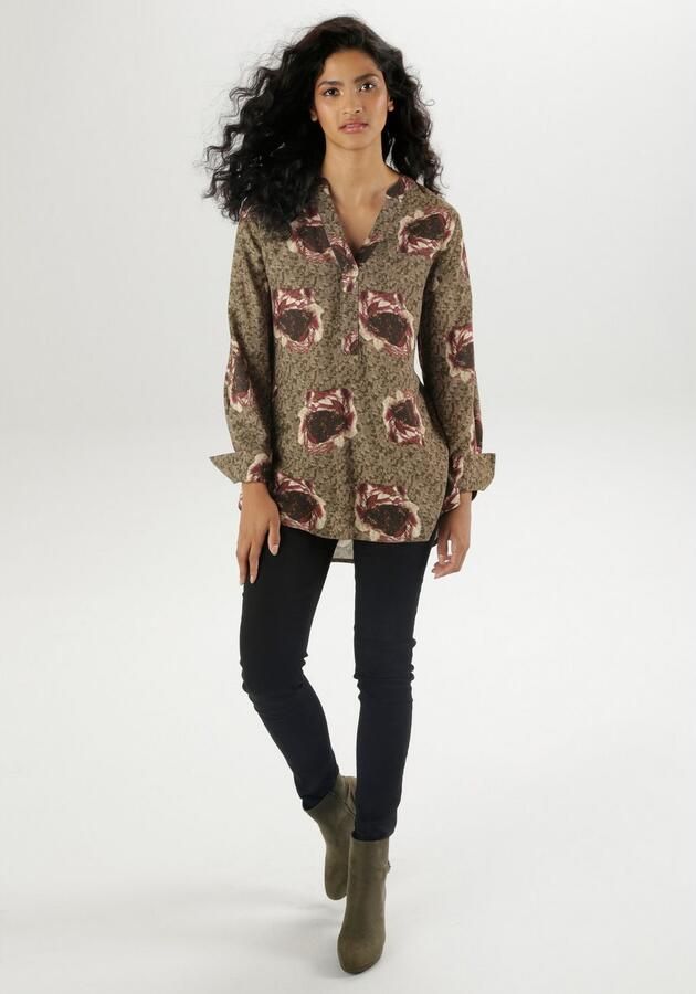 Aniston SELECTED Lange blouse met asymmetrische snit: achter langer dan voor - Foto 5