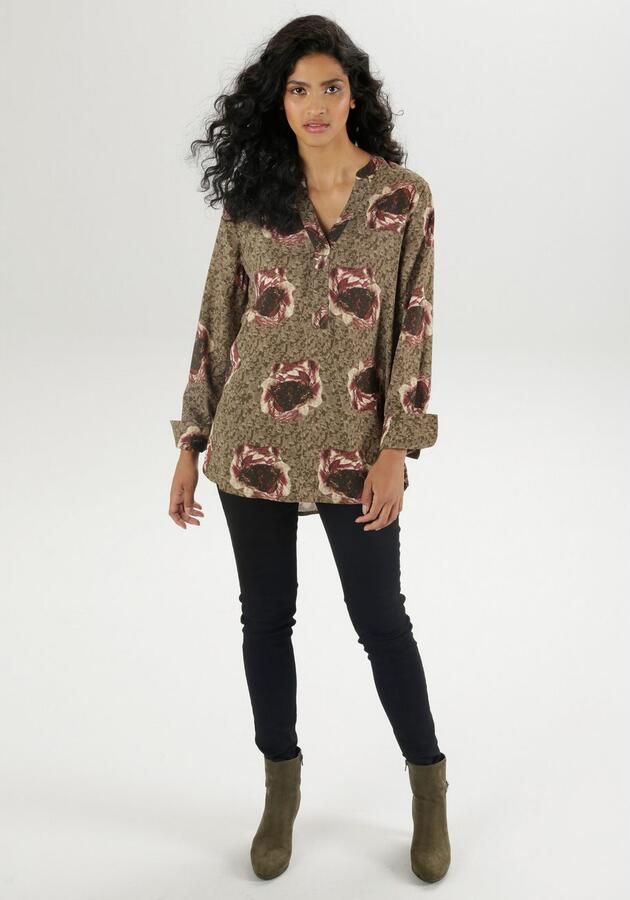 Aniston SELECTED Lange blouse met asymmetrische snit: achter langer dan voor - Foto 6