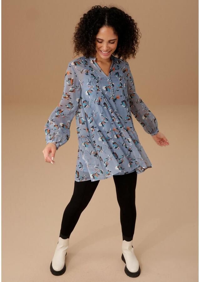 Aniston SELECTED Lange blouse met decoratieve biesgarnering - Foto 3