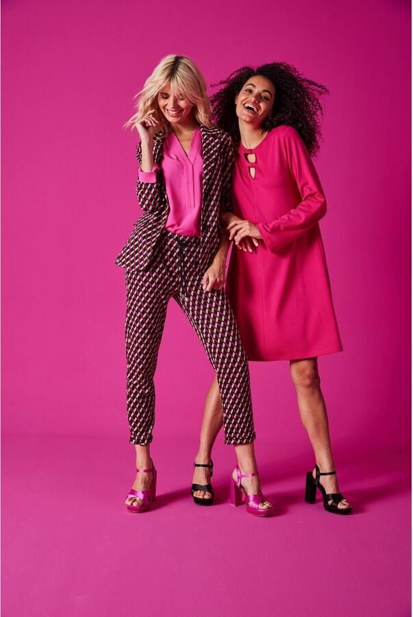 Aniston SELECTED Korte blazer met geometrisch motief all-over