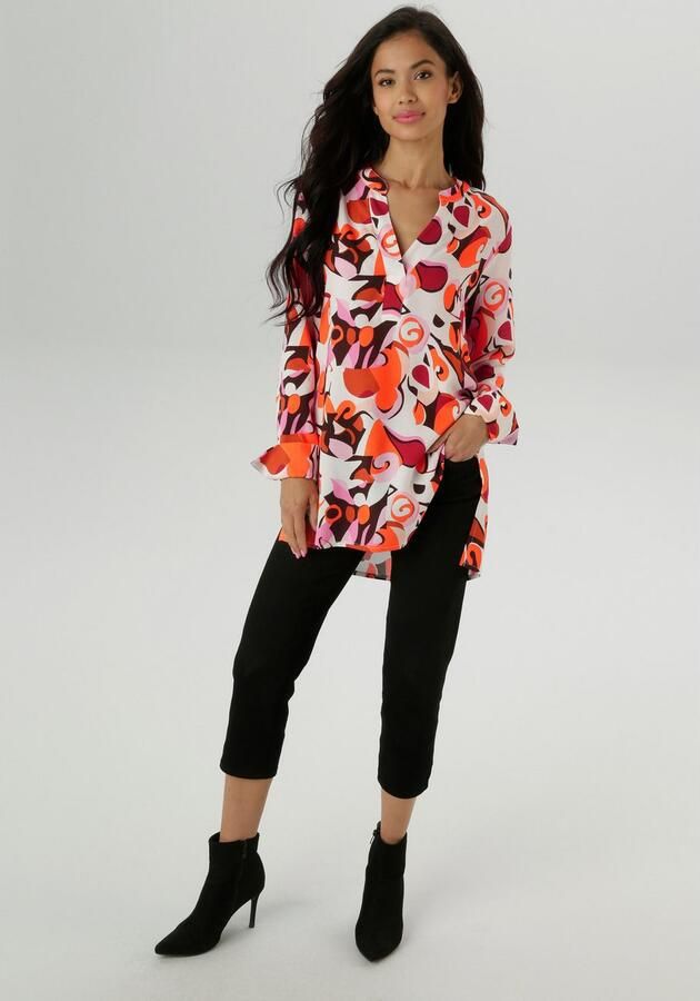 Aniston SELECTED Lange blouse met pittoreske en fantasierijke print nieuwe collectie - Foto 4