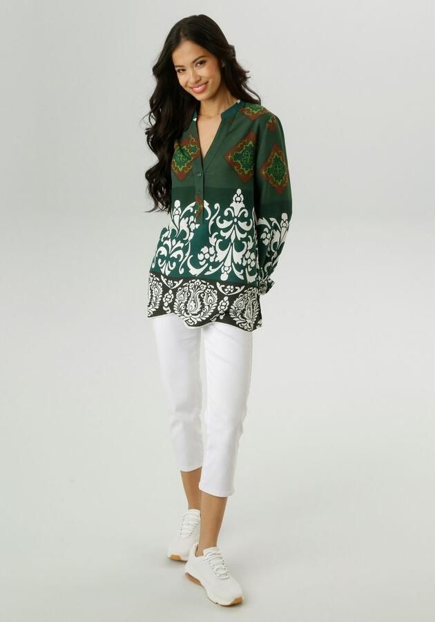 Aniston SELECTED Lange blouse met stijlvolle orna ten nieuwe collectie - Foto 4