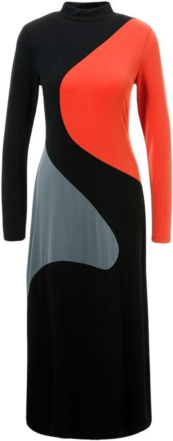 Aniston SELECTED Maxi-jurk met asymmetrisch verlopende kleurvlakken nieuwe collectie - Foto 7