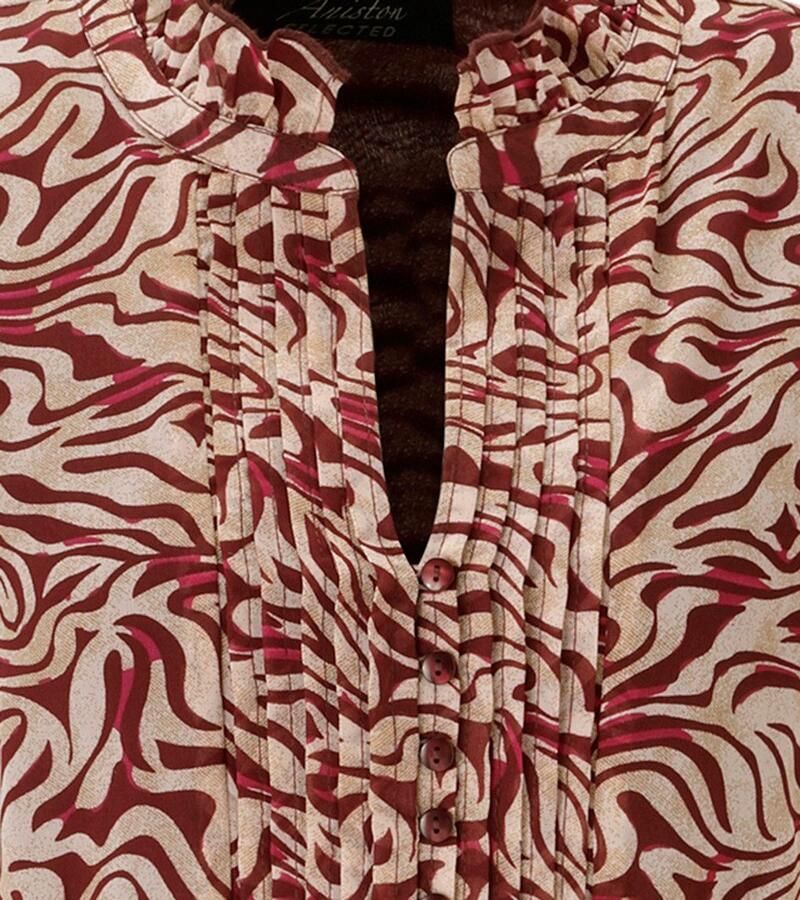 Aniston SELECTED Maxi-jurk met bewerkelijke en decoratieve plooiverwerking nieuwe collectie