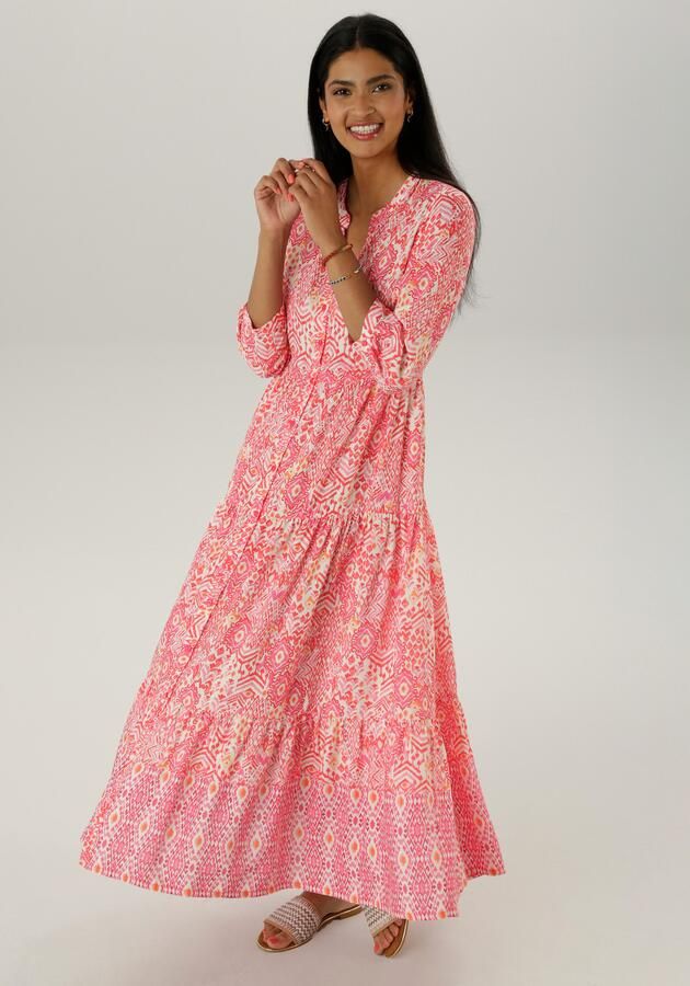 Aniston SELECTED Maxi-jurk met frisse zomerse etnische patronen - Foto 7