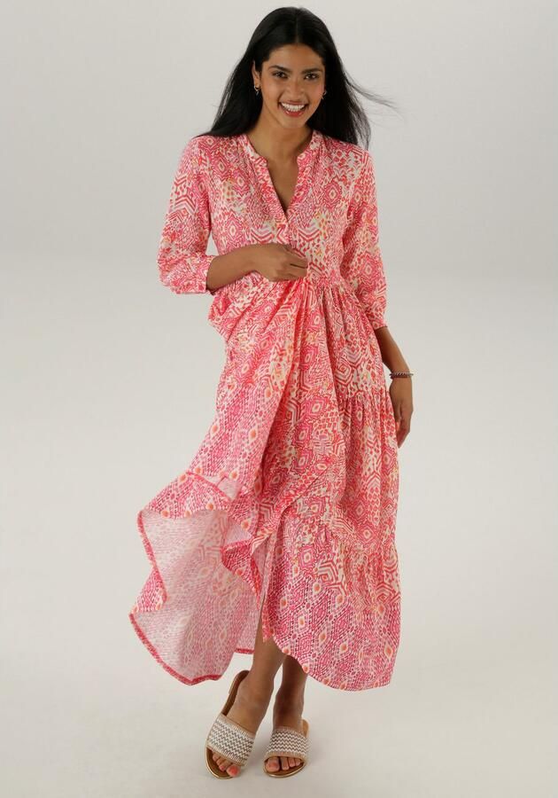 Aniston SELECTED Maxi-jurk met frisse zomerse etnische patronen - Foto 5