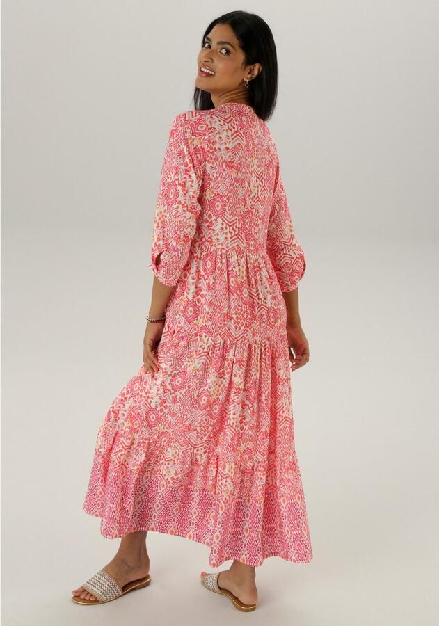 Aniston SELECTED Maxi-jurk met frisse zomerse etnische patronen - Foto 3