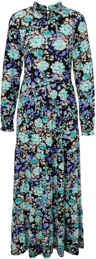 Aniston SELECTED Maxi-jurk met romantische rozenprint en ruchesversiering - Foto 6