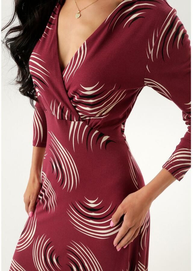 Aniston SELECTED Maxi-jurk met v-halslijn in wikkel-look en onderborstnaad nieuwe collectie - Foto 2