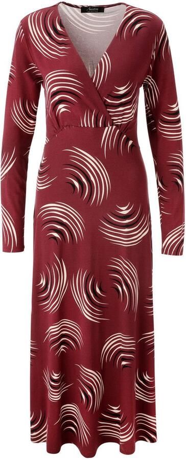 Aniston SELECTED Maxi-jurk met v-halslijn in wikkel-look en onderborstnaad nieuwe collectie - Foto 7