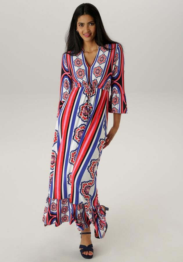 Aniston SELECTED Maxi-jurk met volant aan de 3 4-lange mouwen en aan de zoom - Foto 8