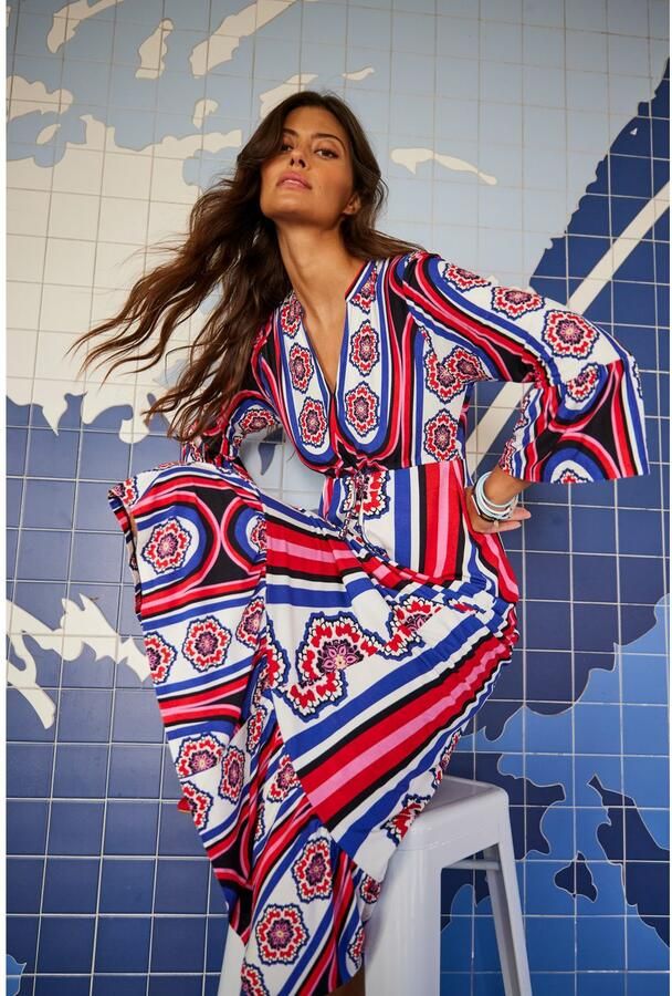 Aniston SELECTED Maxi-jurk met volant aan de 3 4-lange mouwen en aan de zoom - Foto 6