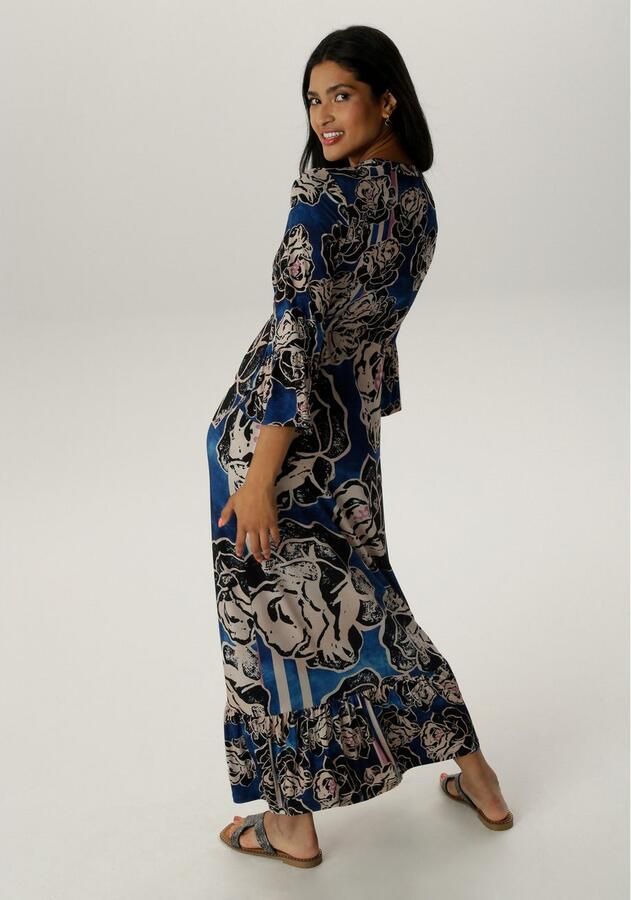 Aniston SELECTED Maxi-jurk met volant aan de 3 4-lange mouwen en aan de zoom - Foto 5