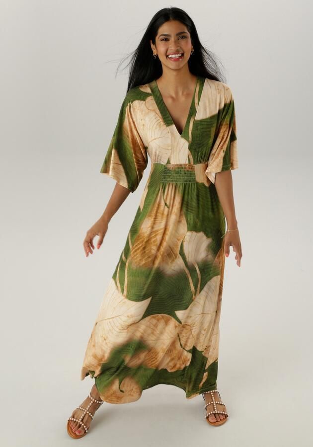 Aniston SELECTED Maxi-jurk met wijde 3 4-mouwen - Foto 7