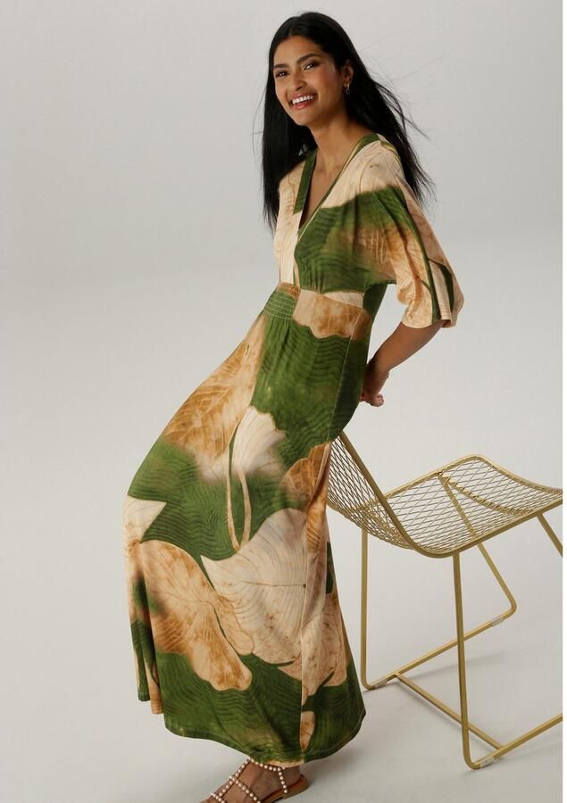 Aniston SELECTED Maxi-jurk met wijde 3 4-mouwen - Foto 3