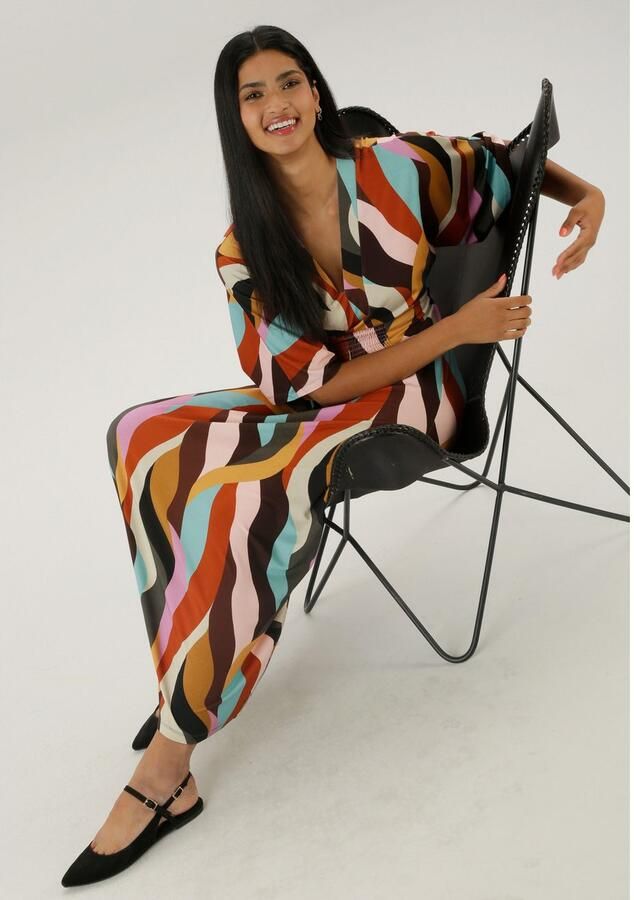 Aniston SELECTED Maxi-jurk met wijde 3 4-mouwen - Foto 4