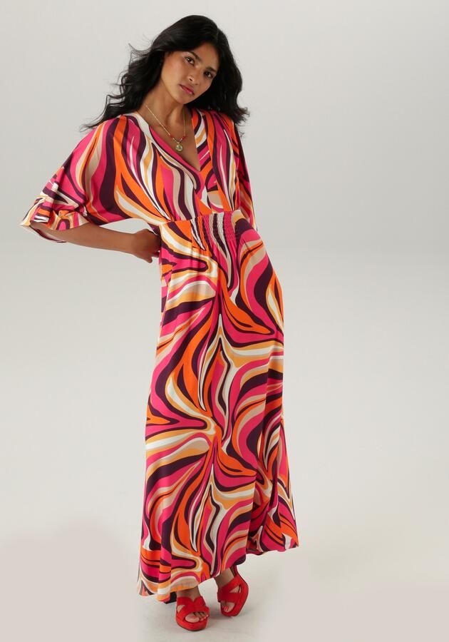 Aniston SELECTED Maxi-jurk met wijde 3 4-mouwen - Foto 7