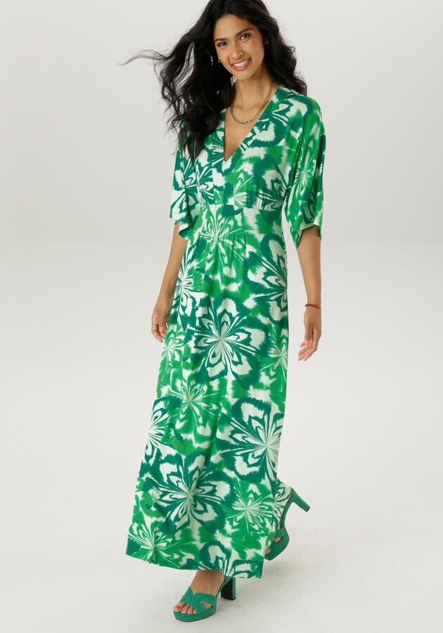 Aniston SELECTED Maxi-jurk met wijde 3 4-mouwen - Foto 7