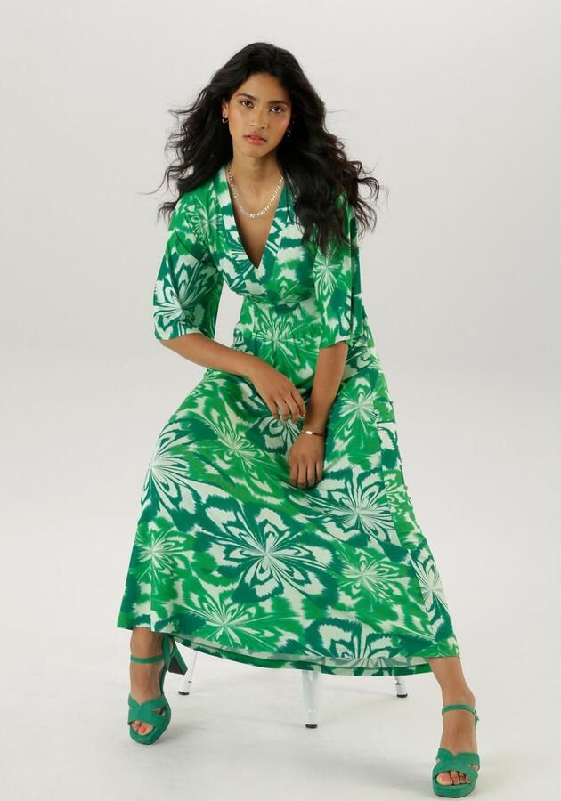 Aniston SELECTED Maxi-jurk met wijde 3 4-mouwen - Foto 5