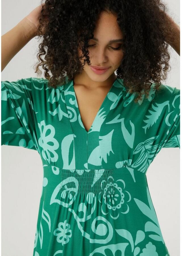 Aniston SELECTED Maxi-jurk met wijde 3 4-mouwen