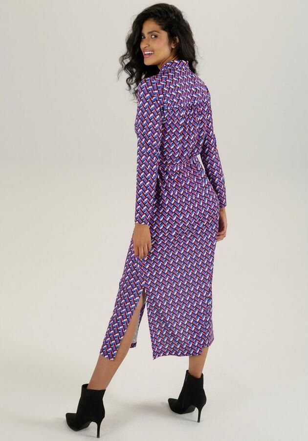 Aniston SELECTED Maxi-jurk met zijsplitten (Met een afneembare bindstrik) - Foto 4