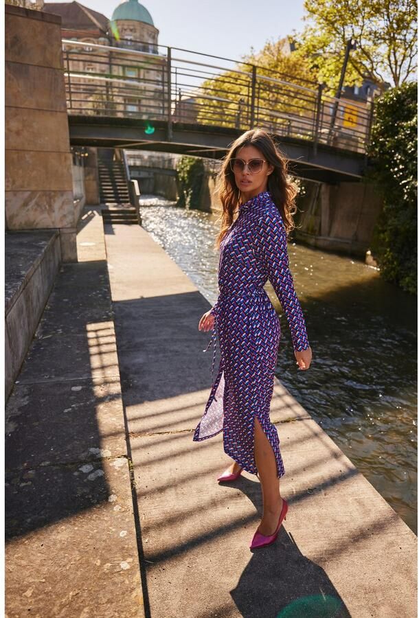 Aniston SELECTED Maxi-jurk met zijsplitten (Met een afneembare bindstrik) - Foto 6