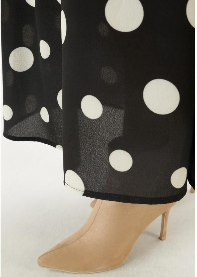 Aniston SELECTED Maxirok met grote stippenprint en elastische band - Foto 2