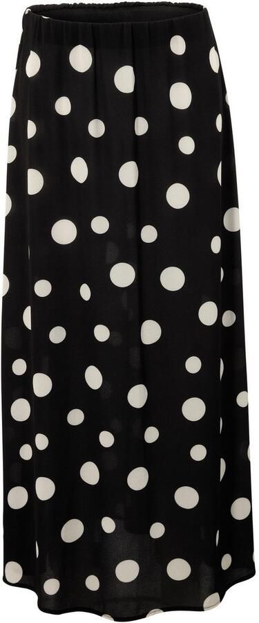 Aniston SELECTED Maxirok met grote stippenprint en elastische band - Foto 6