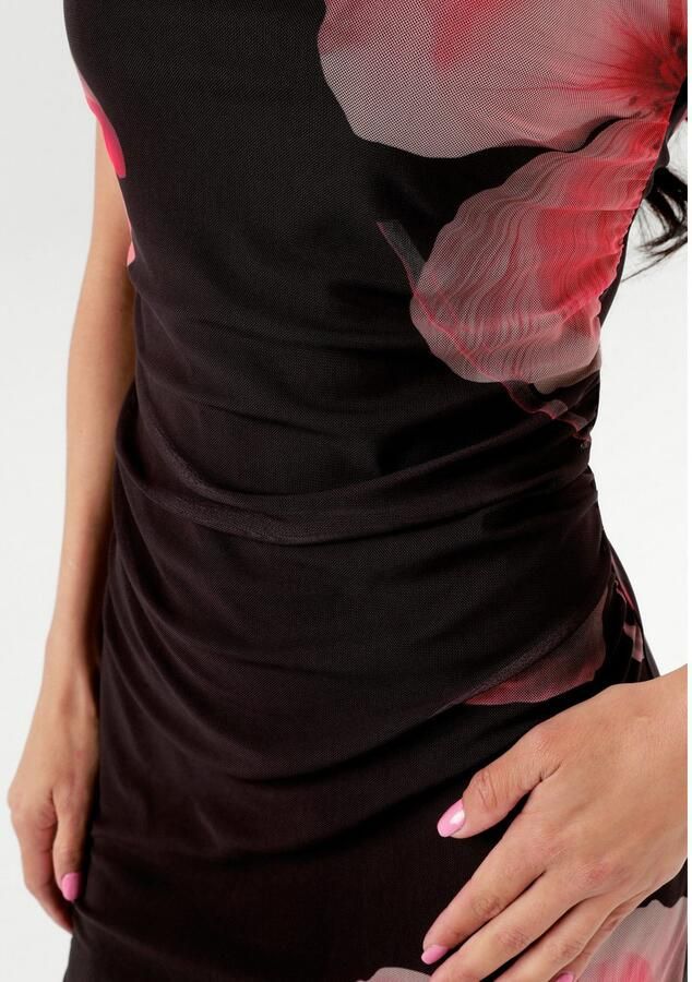 Aniston SELECTED Midi-jurk In mesh-kwaliteit en in de trendy bloe print NIEUWE COLLECTIE - Foto 2