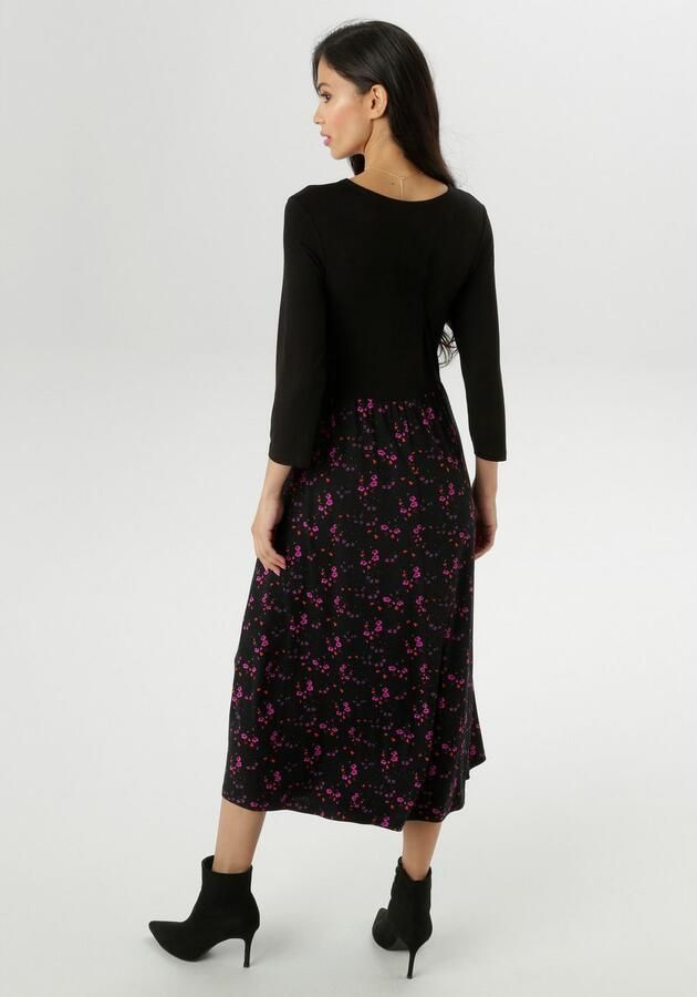 Aniston SELECTED Midi-jurk kleurharmonieus bloemig allover dessin nieuwe collectie - Foto 4