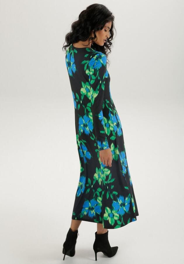 Aniston SELECTED Midi-jurk met bloemenprint in vervaagde look - Foto 4