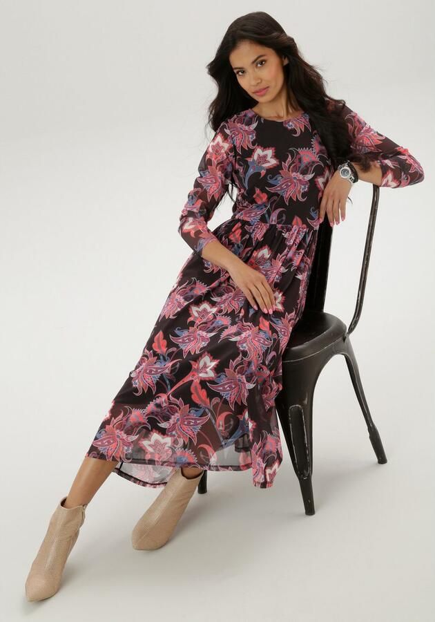 Aniston SELECTED Midi-jurk met bloemmotief nieuwe collectie - Foto 4