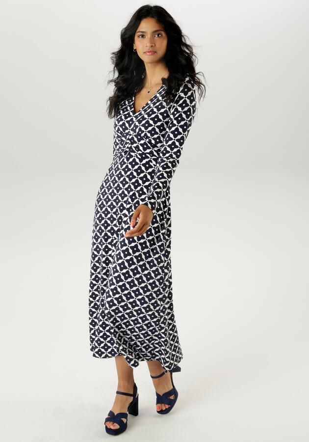 Aniston SELECTED Midi-jurk met elegante grafische drukverloop - Foto 7