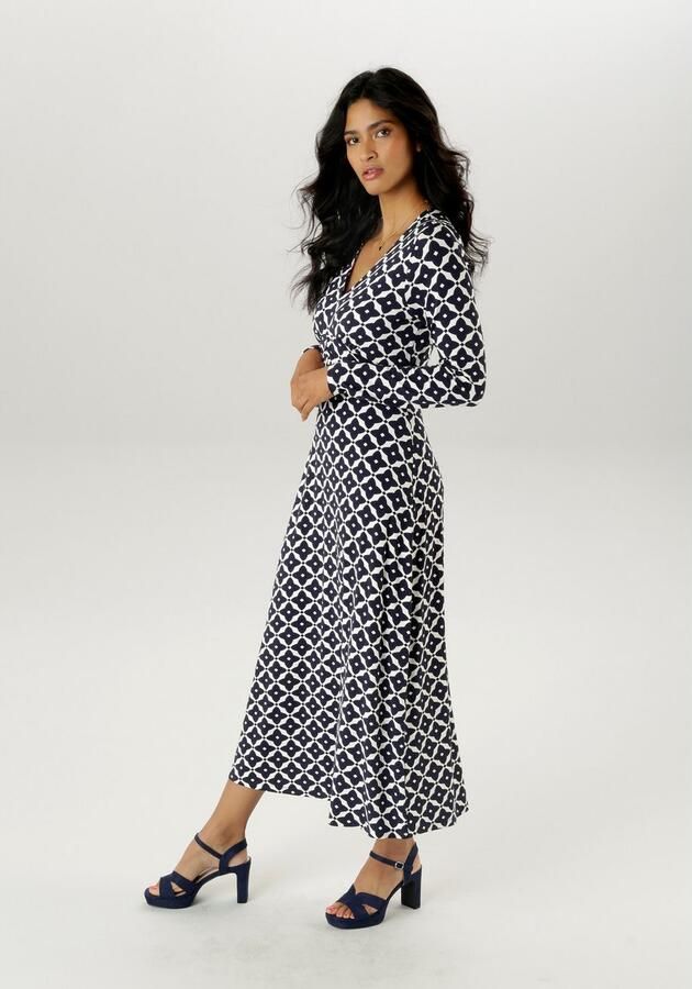 Aniston SELECTED Midi-jurk met elegante grafische drukverloop - Foto 3