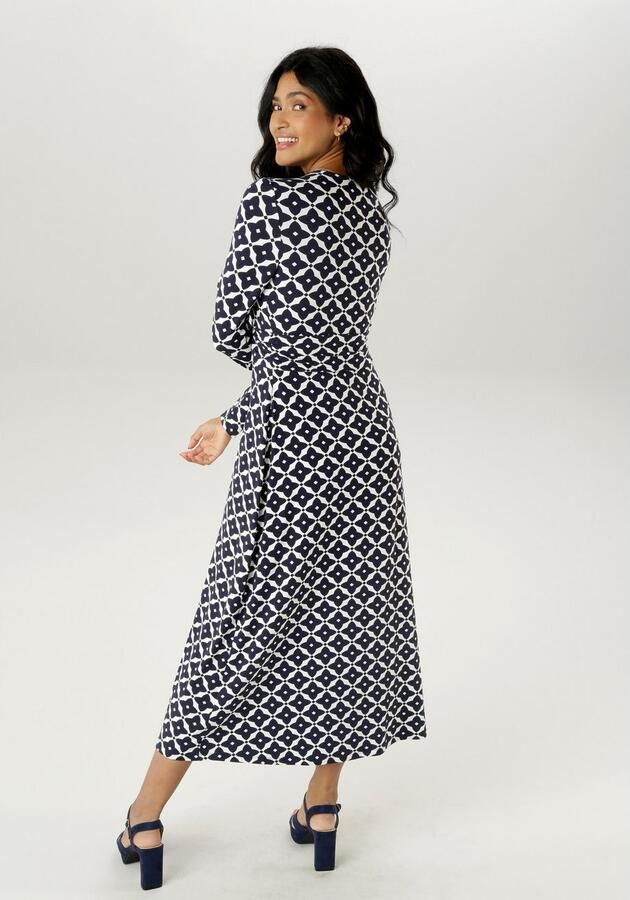 Aniston SELECTED Midi-jurk met elegante grafische drukverloop - Foto 4