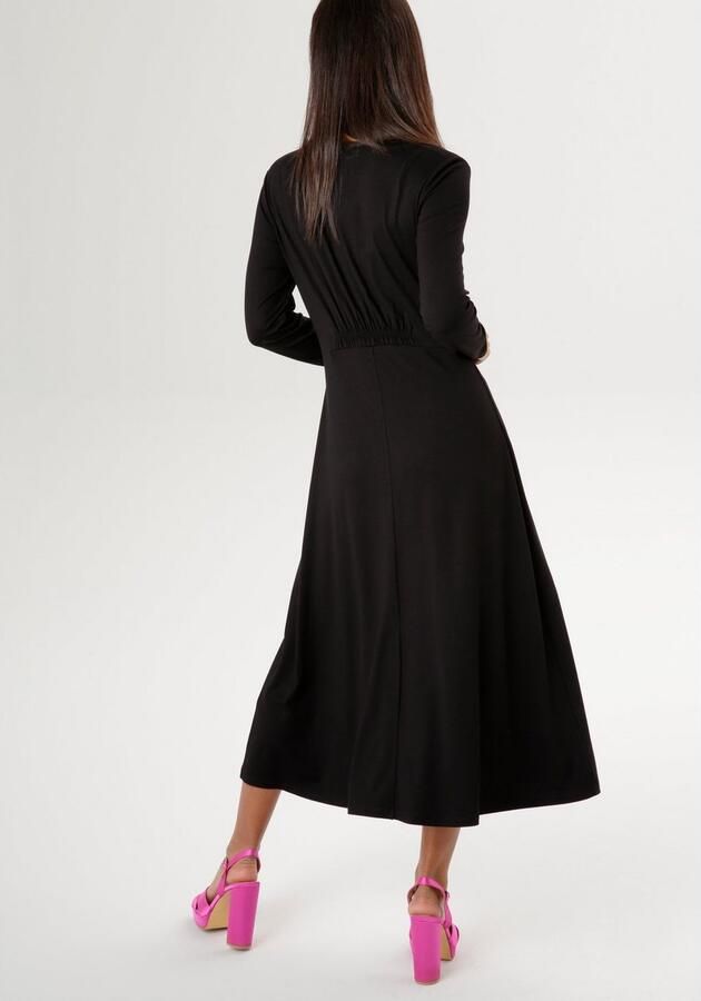 Aniston SELECTED Midi-jurk met gedrapeerde onderborstnaad - Foto 2