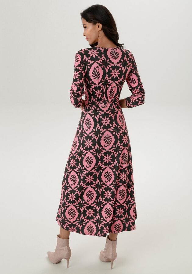 Aniston SELECTED Midi-jurk met smokwerkdetails nieuwe collectie - Foto 4